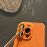 For-iPhone-15-Pro-Case-Compatible-with-MagSafe-Liquid-Silicone-Phone-Cover-with-Tempered-Glass-Lens-Protector-Black
