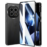 For-OnePlus-13-Case-Double-Sides-Tempered-Glass-Full-Protection-Phone-Cover-with-Magnetic-Metal-Frame-Black