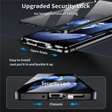 For-OnePlus-13-Case-Double-Sides-Tempered-Glass-Full-Protection-Phone-Cover-with-Magnetic-Metal-Frame-Black