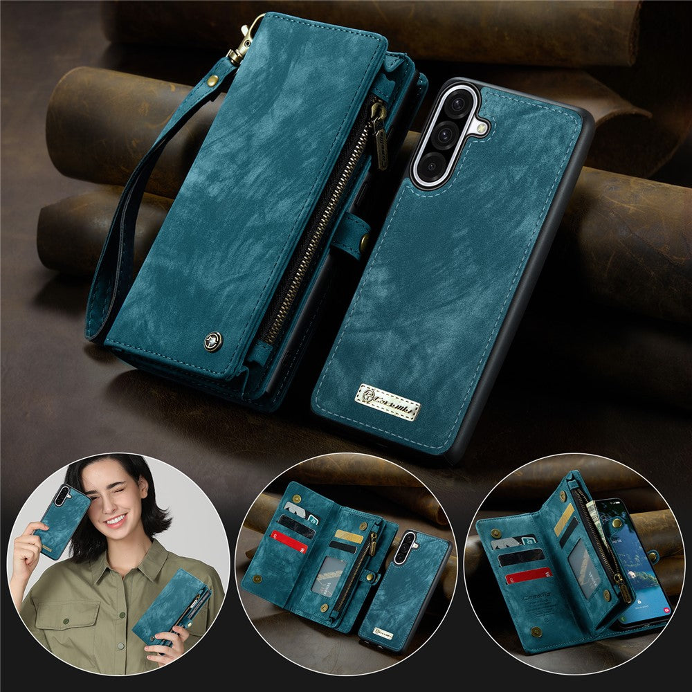 CASEME-008-For-Samsung-Galaxy-A56-5G-Phone-Cases-Leather-Cover-with-Detachable-Wallet-and-Strap-Blue