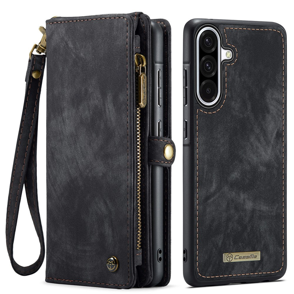CASEME-008-For-Samsung-Galaxy-A56-5G-Phone-Cases-Leather-Cover-with-Detachable-Wallet-and-Strap-Black