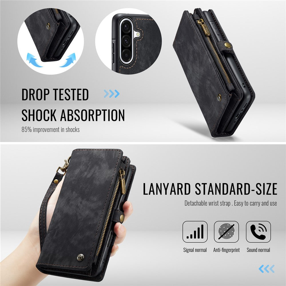 CASEME-008-For-Samsung-Galaxy-A56-5G-Phone-Cases-Leather-Cover-with-Detachable-Wallet-and-Strap-Black