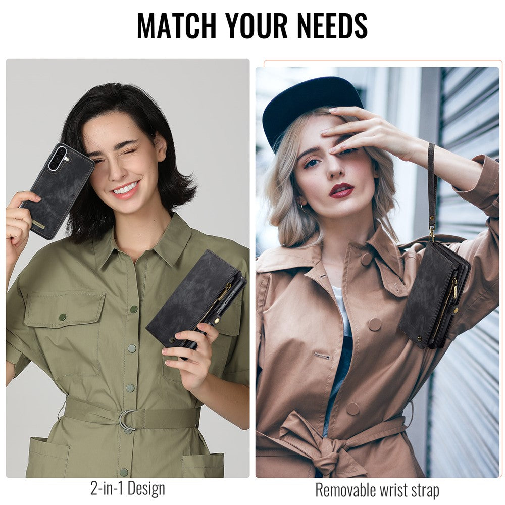 CASEME-008-For-Samsung-Galaxy-A56-5G-Phone-Cases-Leather-Cover-with-Detachable-Wallet-and-Strap-Black