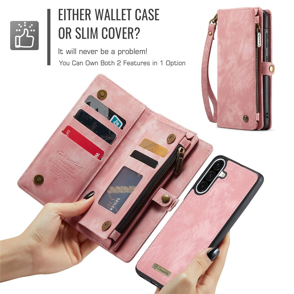 CASEME-008-For-Samsung-Galaxy-A56-5G-Phone-Cases-Leather-Cover-with-Detachable-Wallet-and-Strap-Pink