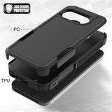 For-Google-Pixel-9a-Case-2-in-1-PC-+-TPU-Shockproof-Phone-Cover-Black