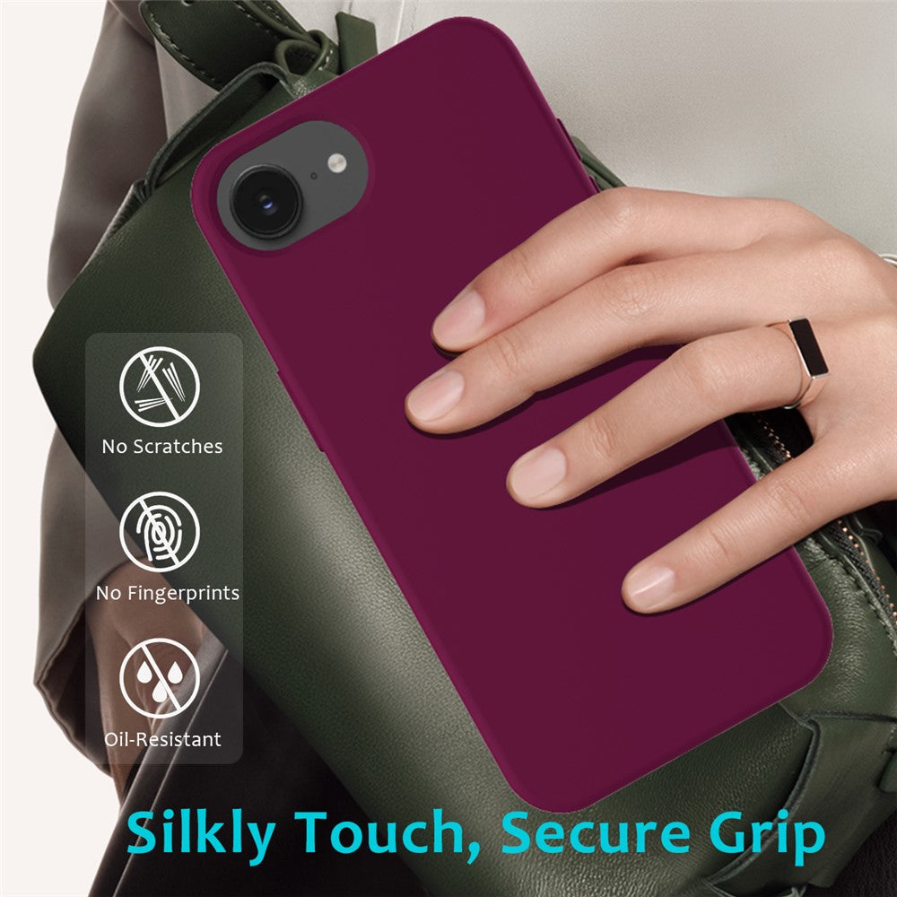For-iPhone-16e-Case-Drop-Proof-Liquid-Silicone-Soft-Lining-Back-Phone-Cover-Wine-Red