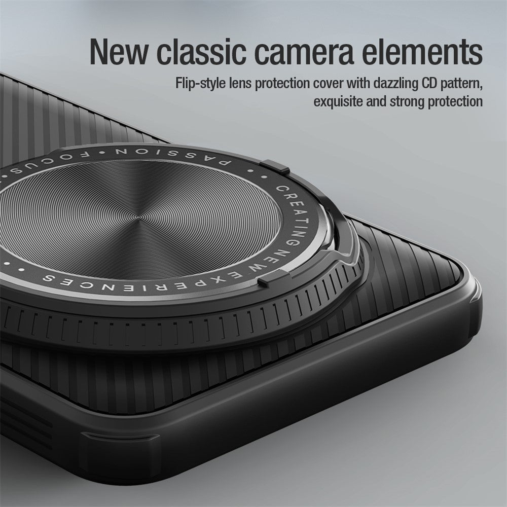 NILLKIN-Camshield-Prop-Magnetic-Series-for-Xiaomi-15-Ultra-Case-Compatible-with-MagSafe-PC-+-TPU-Phone-Cover-with-Camera-Cover-Black