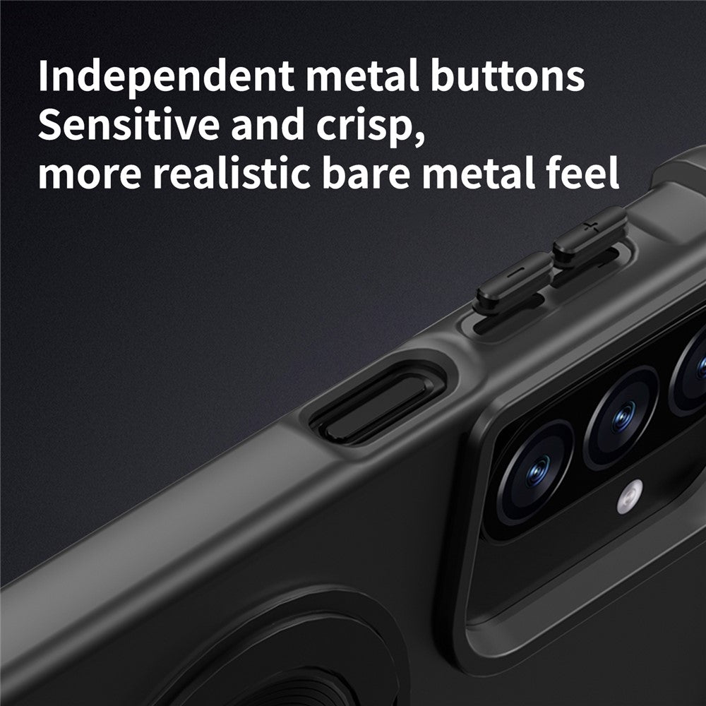 For-Samsung-Galaxy-A26-5G-Case-Compatible-with-MagSafe-CD-Vein-Kickstand-TPU-+-PC-Phone-Cover-Black