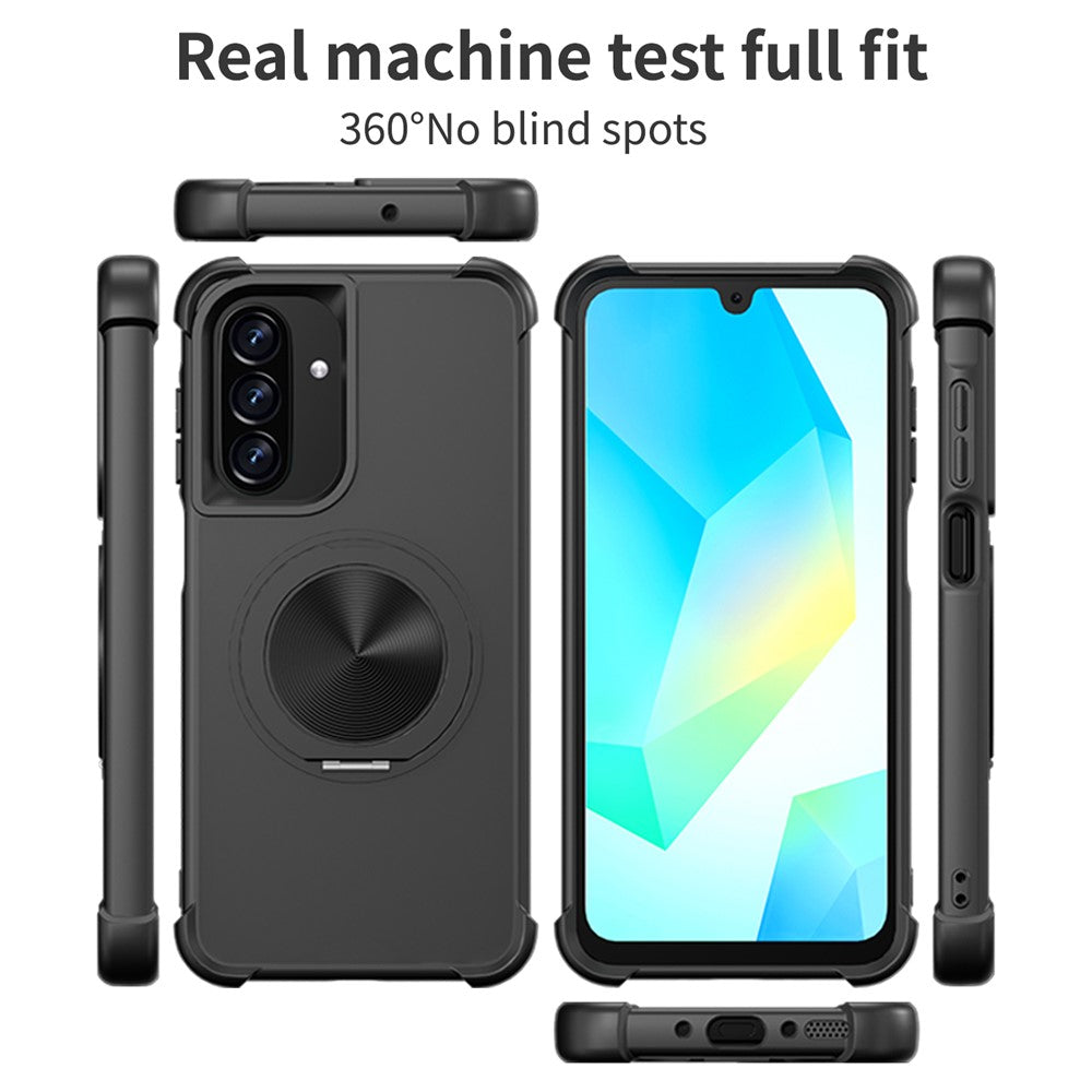 For-Samsung-Galaxy-A26-5G-Case-Compatible-with-MagSafe-CD-Vein-Kickstand-TPU-+-PC-Phone-Cover-Black