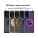 For-Samsung-Galaxy-A26-5G-Case-Compatible-with-MagSafe-CD-Vein-Kickstand-TPU-+-PC-Phone-Cover-Black