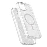 For-iPhone-14-/-13-Phone-Case-Compatible-with-MagSafe-Glitter-PC-+-TPU-Hybrid-Shockproof-Cover-White