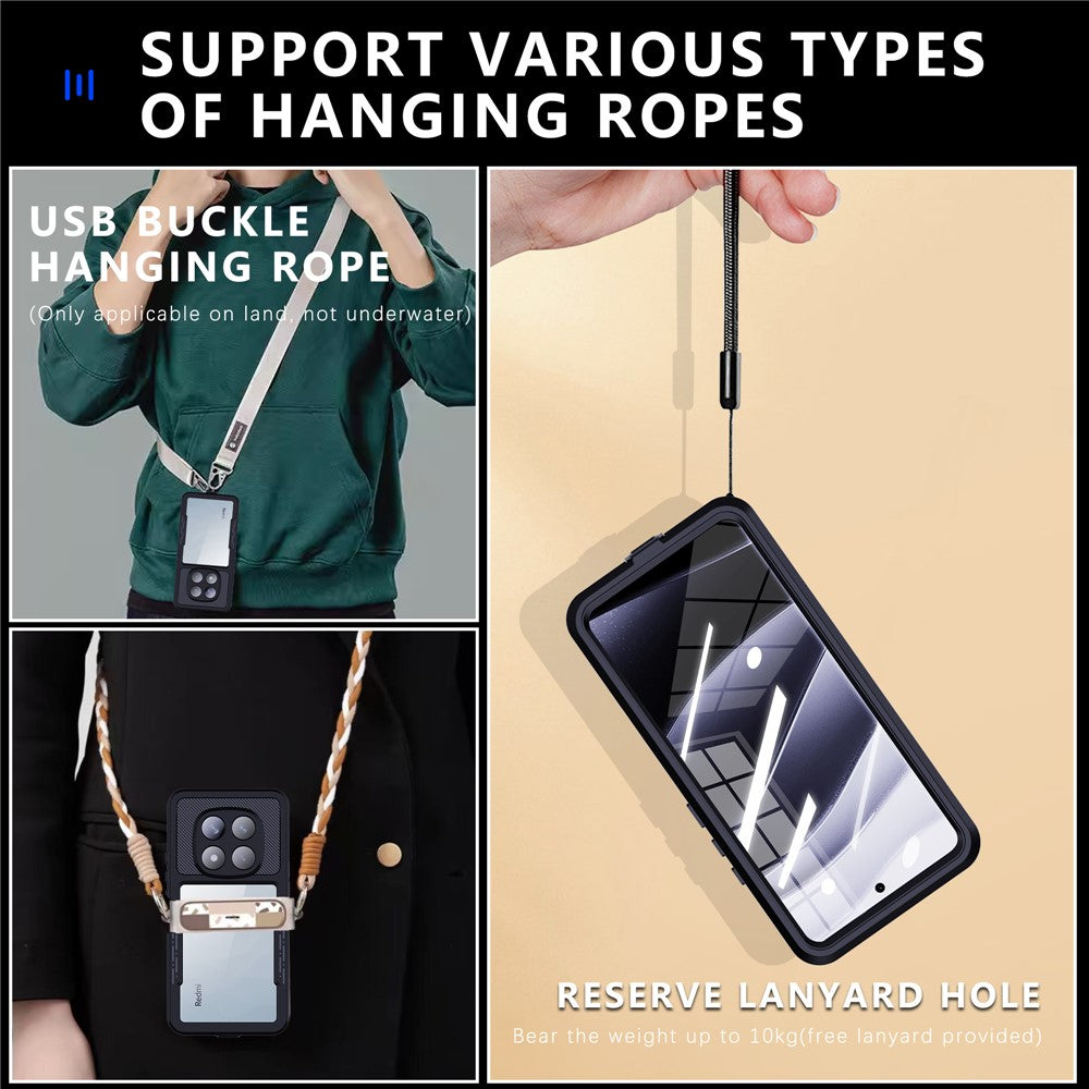 REDPEPPER-For-Xiaomi-Redmi-Note-14-Pro-5G-IP68-Phone-Case-Clear-Back-Waterproof-Cover