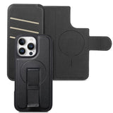 CASENEO-For-iPhone-16-Pro-Magnetic-Case-RFID-Blocking-Wallet-Detachable-Leather-Phone-Cover-with-Wristband-Black