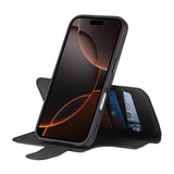 CASENEO-For-iPhone-16-Pro-Magnetic-Case-RFID-Blocking-Wallet-Detachable-Leather-Phone-Cover-with-Wristband-Black