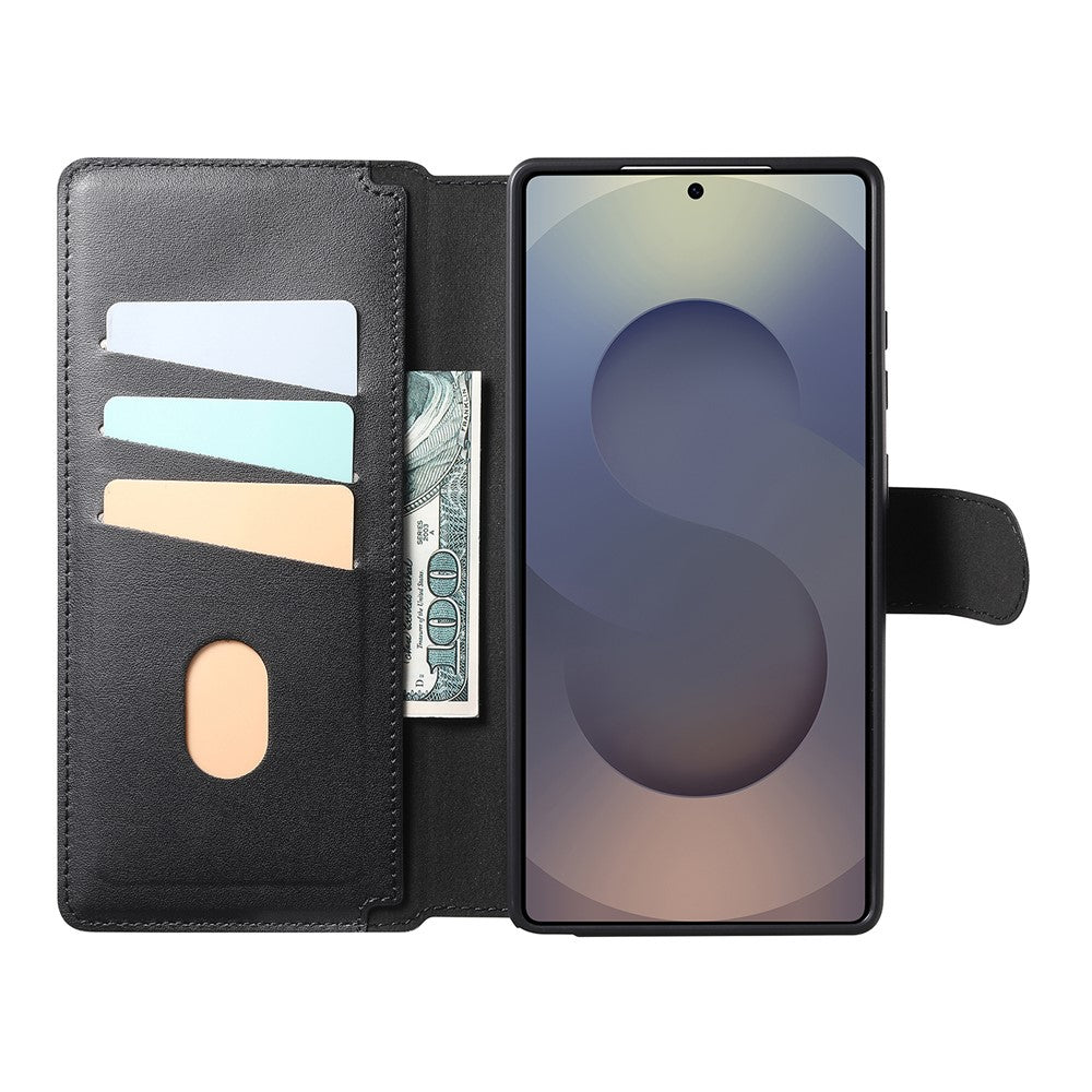 CASENEO-For-Samsung-Galaxy-S25-Ultra-Magnetic-Case-RFID-Blocking-Wallet-Detachable-Leather-Phone-Cover-with-Wristband-Black