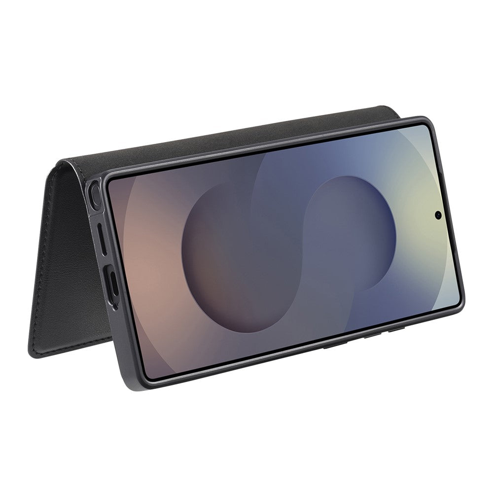 CASENEO-For-Samsung-Galaxy-S25-Ultra-Magnetic-Case-RFID-Blocking-Wallet-Detachable-Leather-Phone-Cover-with-Wristband-Black