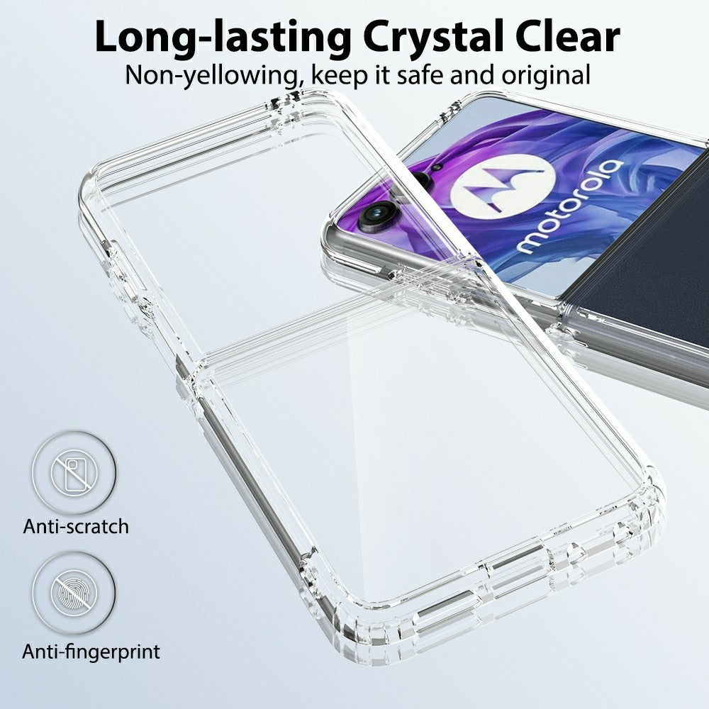 For-Motorola-Razr-Ultra-2025-5G-/-Razr-60-Ultra-5G-Case-TPU-+-Acrylic-Clear-Phone-Cover,-Integrated-Design