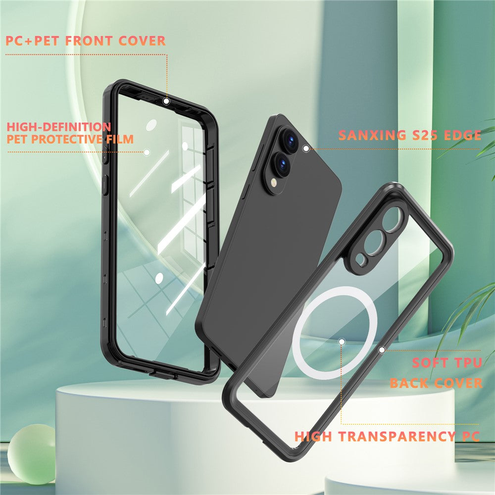 REDPEPPER-A-Series-For-Samsung-Galaxy-S25-Edge-Case-IP68-Waterproof-Phone-Cover-Compatible-with-MagSafe-Black