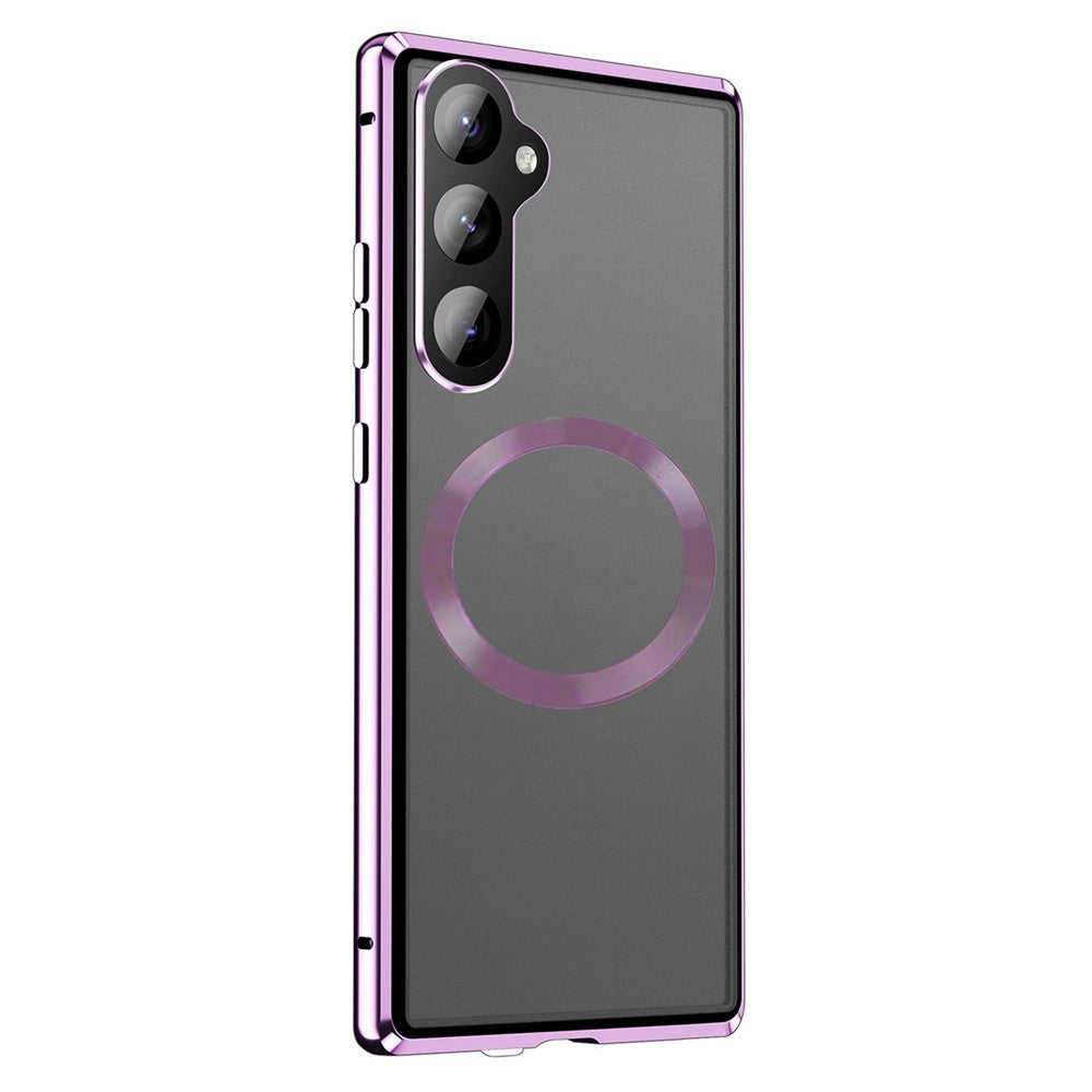 For-Samsung-Galaxy-S25-/-S24-Case-Compatible-with-MagSafe-Magnetic-Adsorption-Phone-Cover-with-HD-Tempered-Glass-Film-Black