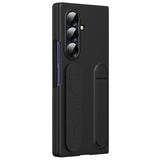 For-Samsung-Galaxy-Z-Fold7-5G-Phone-Case-Kickstand-Wristband-PC-Silicone-Mobile-Cover-Black