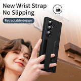 For-Samsung-Galaxy-Z-Fold7-5G-Phone-Case-Kickstand-Wristband-PC-Silicone-Mobile-Cover-Black