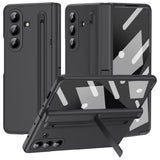 For-Samsung-Galaxy-Z-Fold7-5G-Case-Kickstand-PC-Phone-Back-Cover-with-Stylus-and-Tempered-Glass-Film-Black