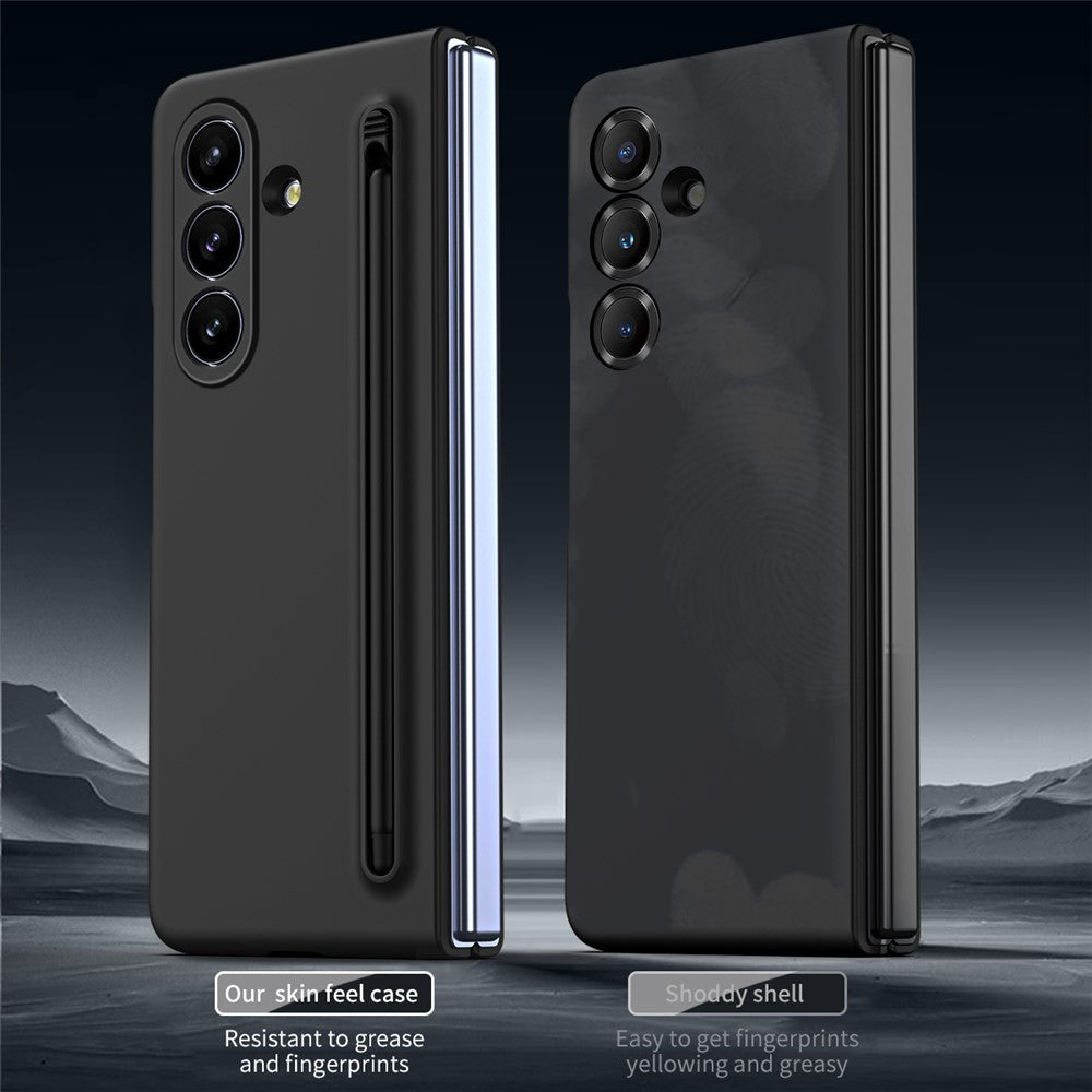 For-Samsung-Galaxy-Z-Fold7-5G-Case-with-Stylus-Hard-PC-Phone-Back-Cover-Black