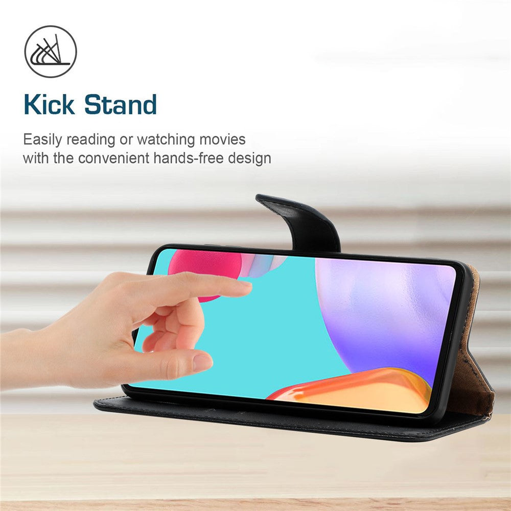 For-Motorola-Moto-G86-5G-Case-Genuine-Cow-Leather-Phone-Cover-Nappa-Texture-Black