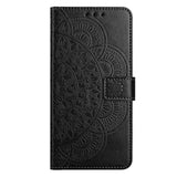 For-iPhone-17-Pro-Leather-Case-with-Card-Slots-Mandala-Pattern-Phone-Cover-Stand-Black