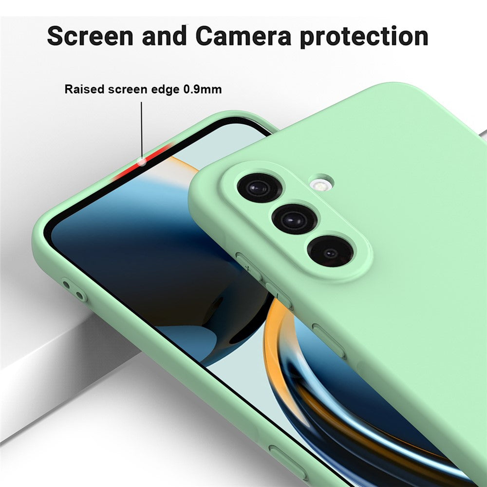 For-Samsung-Galaxy-A17-5G-/-A17-4G-Liquid-Silicone-Case-Phone-Back-Cover-with-Hand-Strap-Green