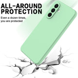 For-Samsung-Galaxy-A17-5G-/-A17-4G-Liquid-Silicone-Case-Phone-Back-Cover-with-Hand-Strap-Green