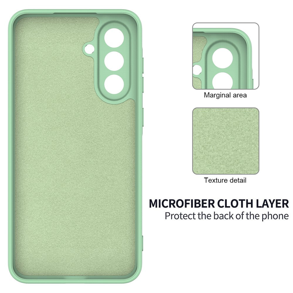 For-Samsung-Galaxy-A17-5G-/-A17-4G-Liquid-Silicone-Case-Phone-Back-Cover-with-Hand-Strap-Green