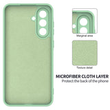 For-Samsung-Galaxy-A17-5G-/-A17-4G-Liquid-Silicone-Case-Phone-Back-Cover-with-Hand-Strap-Green