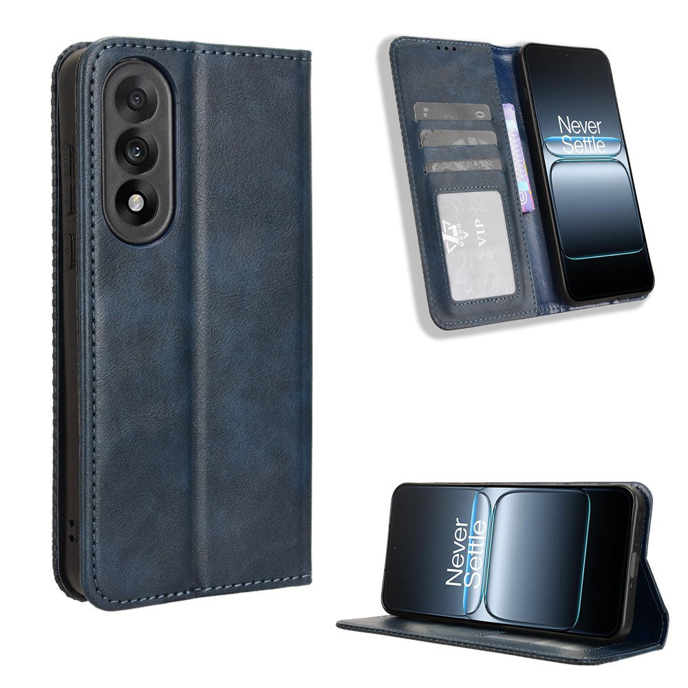 For-OnePlus-Nord-5-5G-/-Ace-5-Ultra-5G-Leather-Case-Wallet-Stand-Retro-Texture-Phone-Cover-Blue