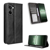 For-OnePlus-Nord-CE5-5G-/-Ace-5-Racing-5G-Leather-Case-Wallet-Stand-Retro-Texture-Phone-Cover-Black