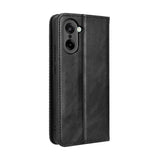 For-OnePlus-Nord-CE5-5G-/-Ace-5-Racing-5G-Leather-Case-Wallet-Stand-Retro-Texture-Phone-Cover-Black