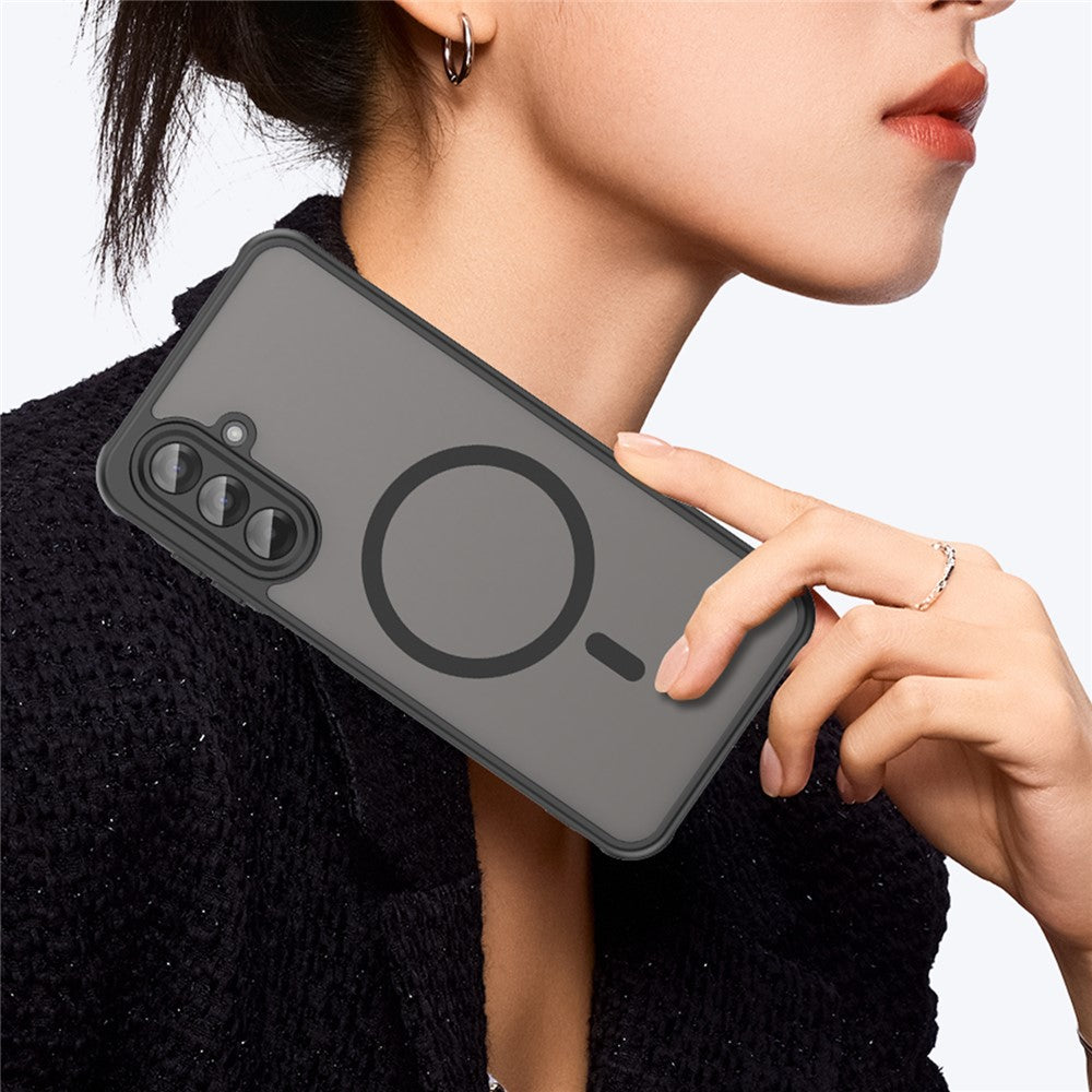 For-Samsung-Galaxy-A17-5G-/-A17-4G-Case-Compatible-with-MagSafe-Anti-Drop-PC-+-TPU-Phone-Cover-Black