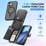 For-iPhone-17-Case-DUX-DUCIS-Lawa-Series-Detachable-Magnetic-Cowhide-Leather-Cover-Zipper-Wallet-Black