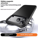 For-iPhone-17-Pro-Max-Magnetic-Case-Compatible-with-MagSafe-Carbon-Fiber-Texture-PC-+-TPU-Cover-Black
