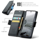 For-Samsung-Galaxy-Z-Fold7-5G-Case-CASEME-023-Series-RFID-Blocking-Leather-Wallet-Stand-Phone-Cover-Black