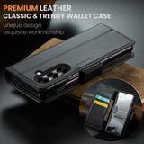 For-Samsung-Galaxy-Z-Fold7-5G-Case-CASEME-023-Series-RFID-Blocking-Leather-Wallet-Stand-Phone-Cover-Black
