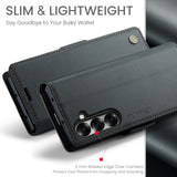 For-Samsung-Galaxy-Z-Fold7-5G-Case-CASEME-023-Series-RFID-Blocking-Leather-Wallet-Stand-Phone-Cover-Black