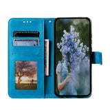 For-Samsung-Galaxy-S25-FE-Stand-Case-Imprinted-Totem-PU-Leather-Wallet-Phone-Cover-with-Wrist-Strap-Blue
