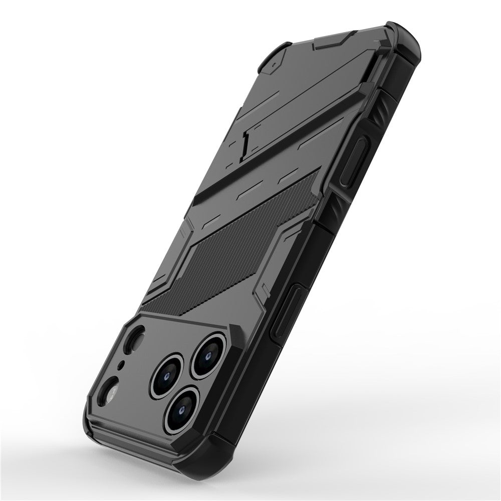 For-iPhone-17-Pro-Max-Case-PC-+-TPU-Shockproof-Phone-Cover-with-Kickstand-Black