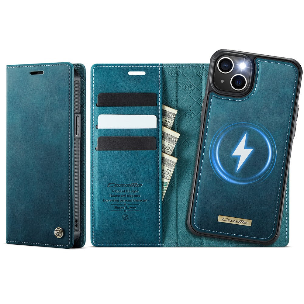 For-iPhone-15-Case-CASEME-C49-Compatible-with-MagSafe-RFID-Blocking-Detachable-Wallet-Leather-Phone-Cover-Green