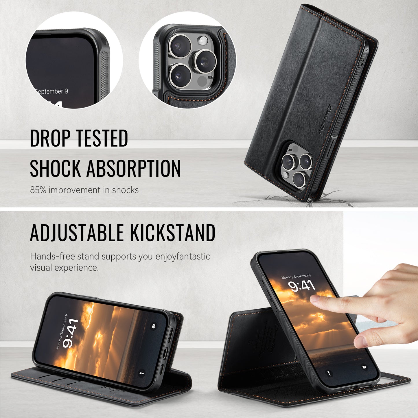 For-iPhone-15-Pro-Case-CASEME-C49-Compatible-with-MagSafe-RFID-Blocking-Detachable-Wallet-Leather-Phone-Cover-Black