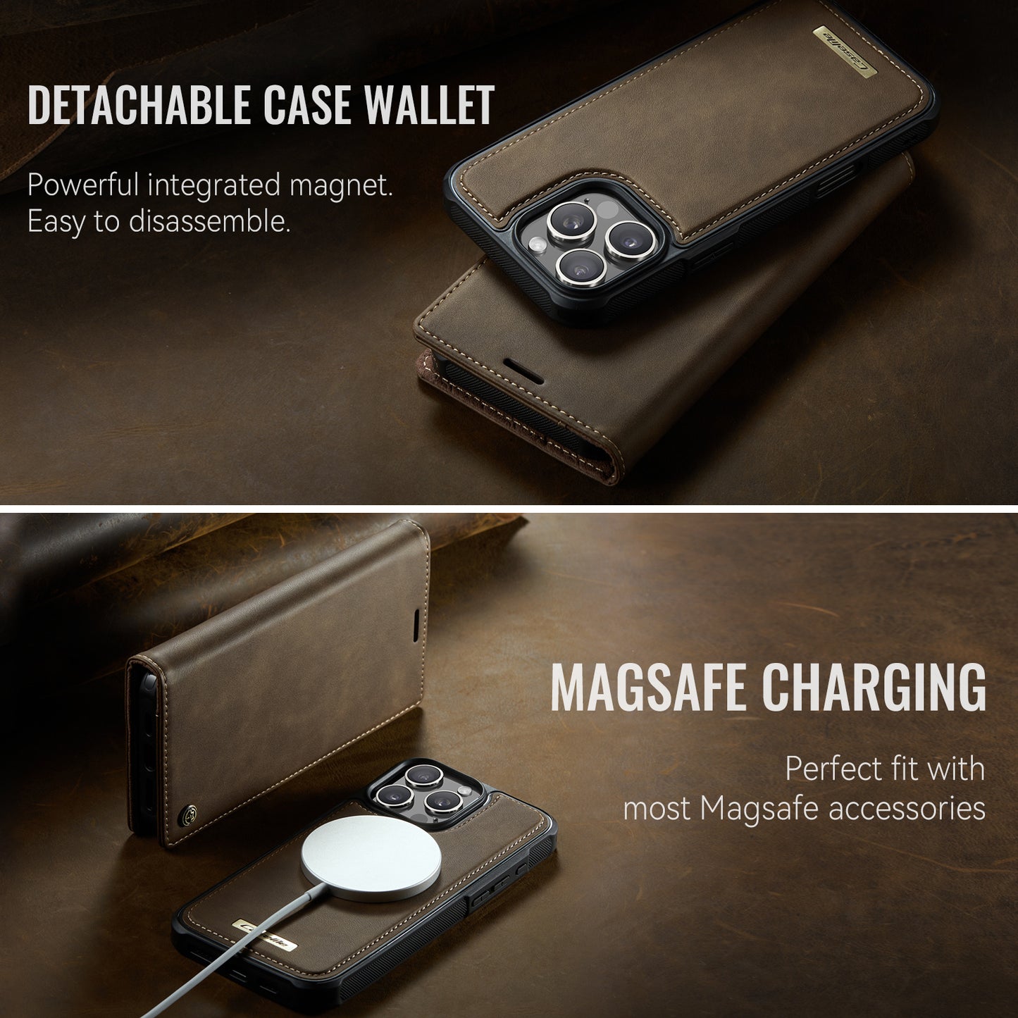 For-iPhone-16-Pro-Case-CASEME-C49-Compatible-with-MagSafe-RFID-Blocking-Detachable-Wallet-Leather-Phone-Cover-Coffee