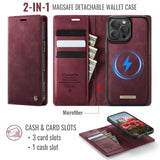 For-iPhone-16-Pro-Case-CASEME-C49-Compatible-with-MagSafe-RFID-Blocking-Detachable-Wallet-Leather-Phone-Cover-Red