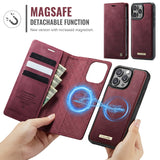 For-iPhone-16-Pro-Case-CASEME-C49-Compatible-with-MagSafe-RFID-Blocking-Detachable-Wallet-Leather-Phone-Cover-Red