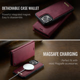 For-iPhone-16-Pro-Case-CASEME-C49-Compatible-with-MagSafe-RFID-Blocking-Detachable-Wallet-Leather-Phone-Cover-Red